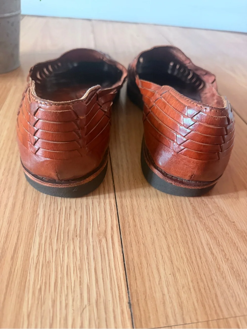 Men's Shoes Size 12 Hand Woven Braided Brown Leather Nordstrom Handwoven